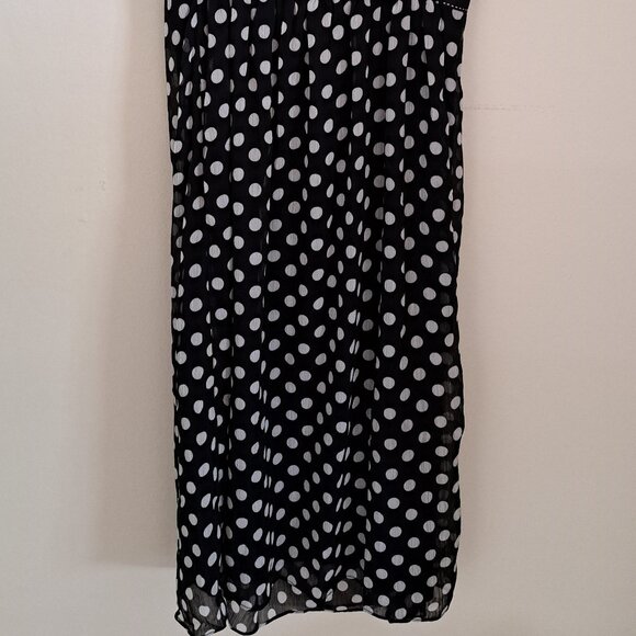 Motherhood Maternity Dress Small Summer Polka-dot Allover Print Black - Picture 2 of 5